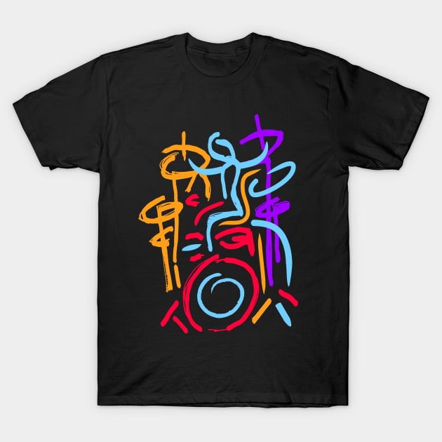 Fancy drummer modern art T-Shirt by jazzworldquest